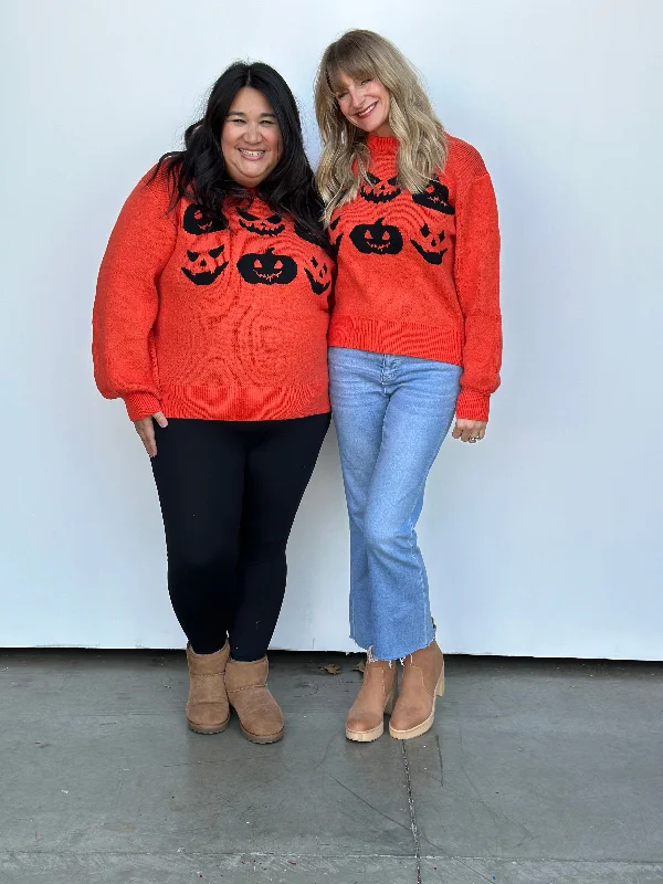 Pumpkin Faces Sweater