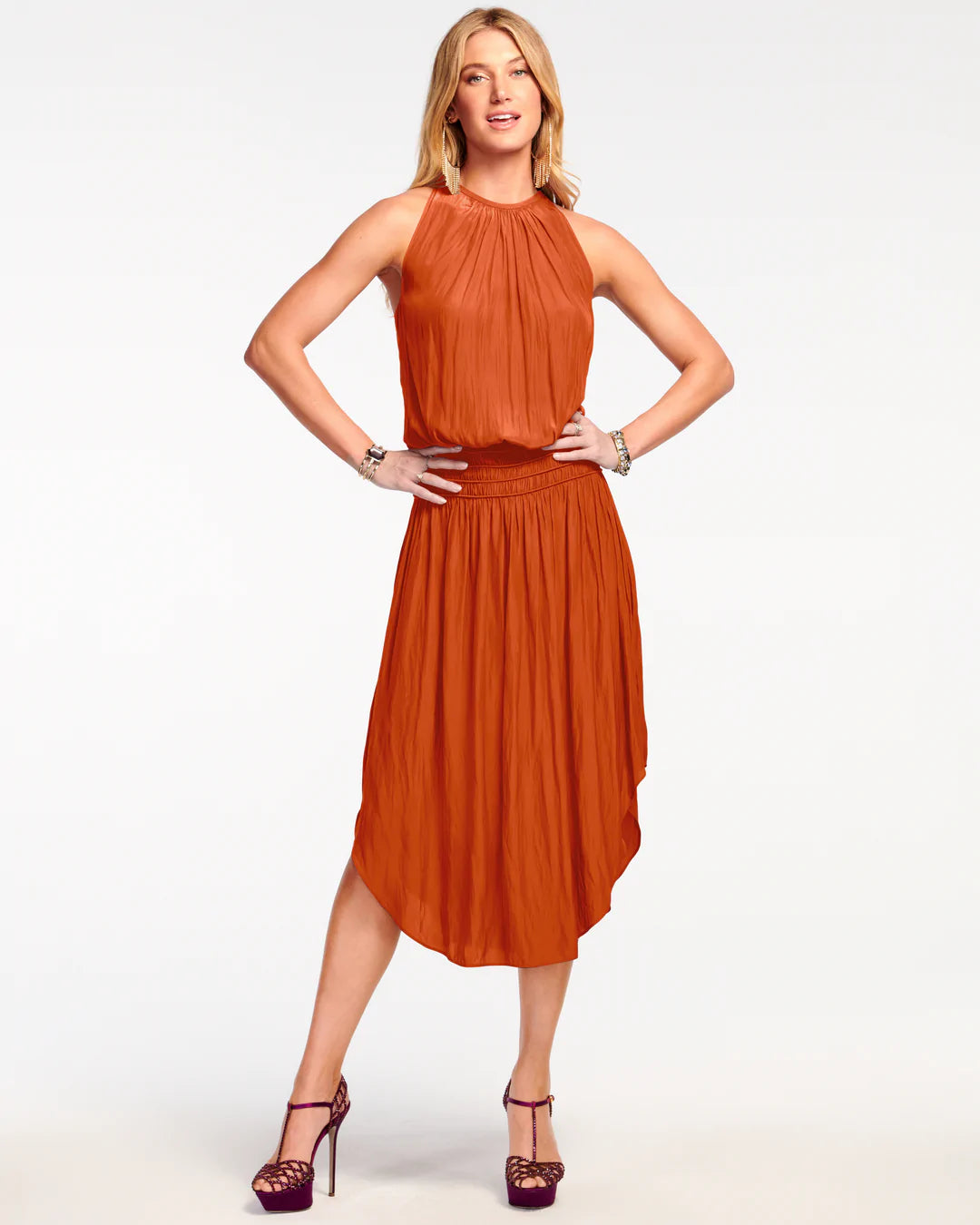 Audrey Midi Dress - Cinnamon