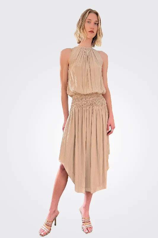 Audrey Midi Dress - Flax