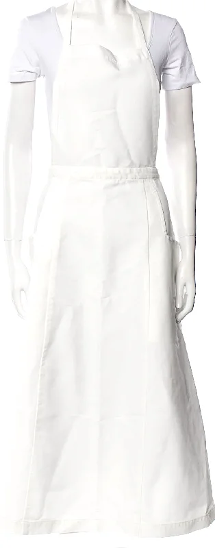 Comme des Garçons JAPAN. White Sash Back Tied Square Neckline Long Dress