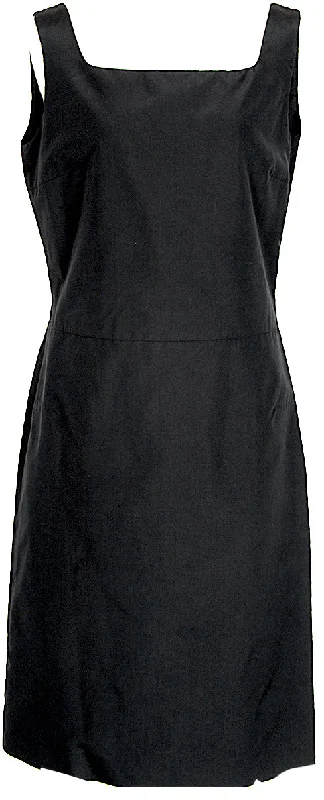 JIL SANDER Black Silk Sleeveless Dress