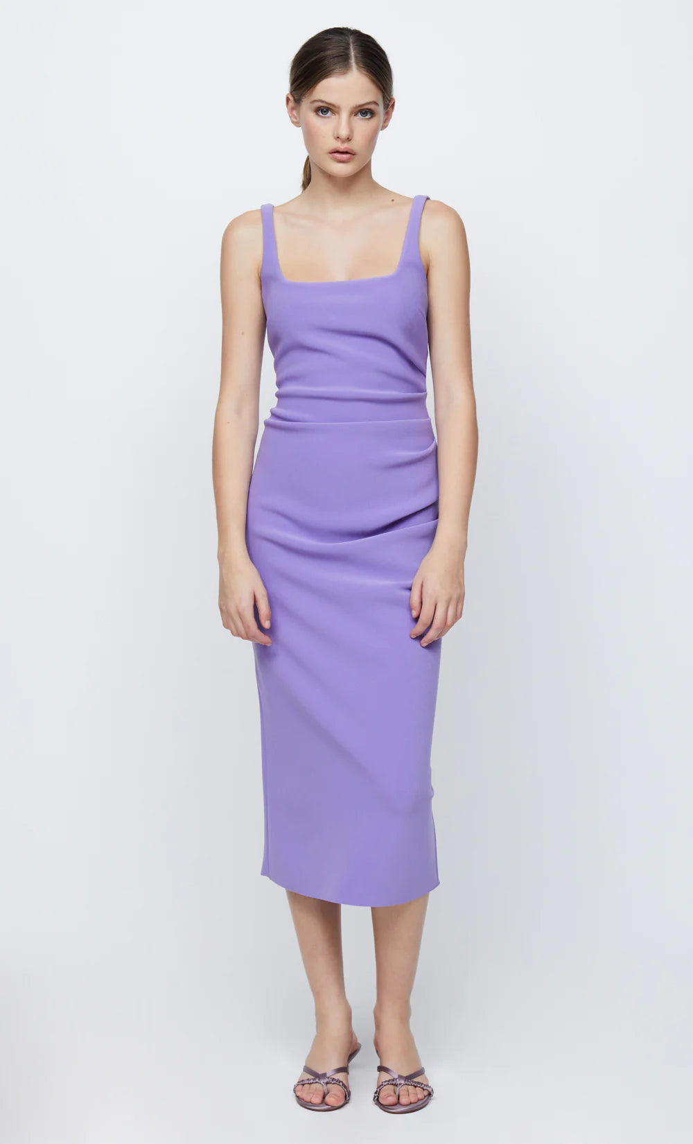 Karina Tuck Midi Dress - Grape