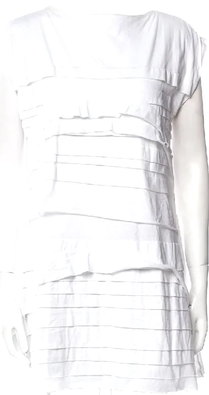 MIU MIU ITALY.  White Cotton Dress From the 2010 Collection