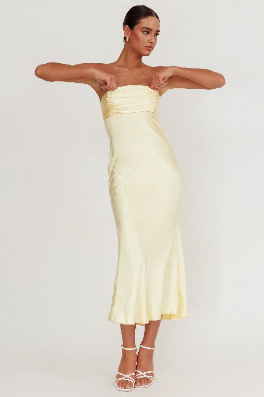 Moon Song Strapless Laced Back Dress Sun