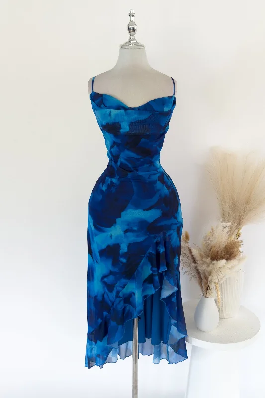 Saoirse Midi Dress - Blue