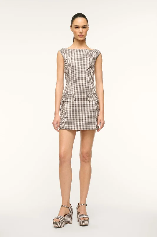 WALKER DRESS | DARK CHOCOLATE MICRO CHECK